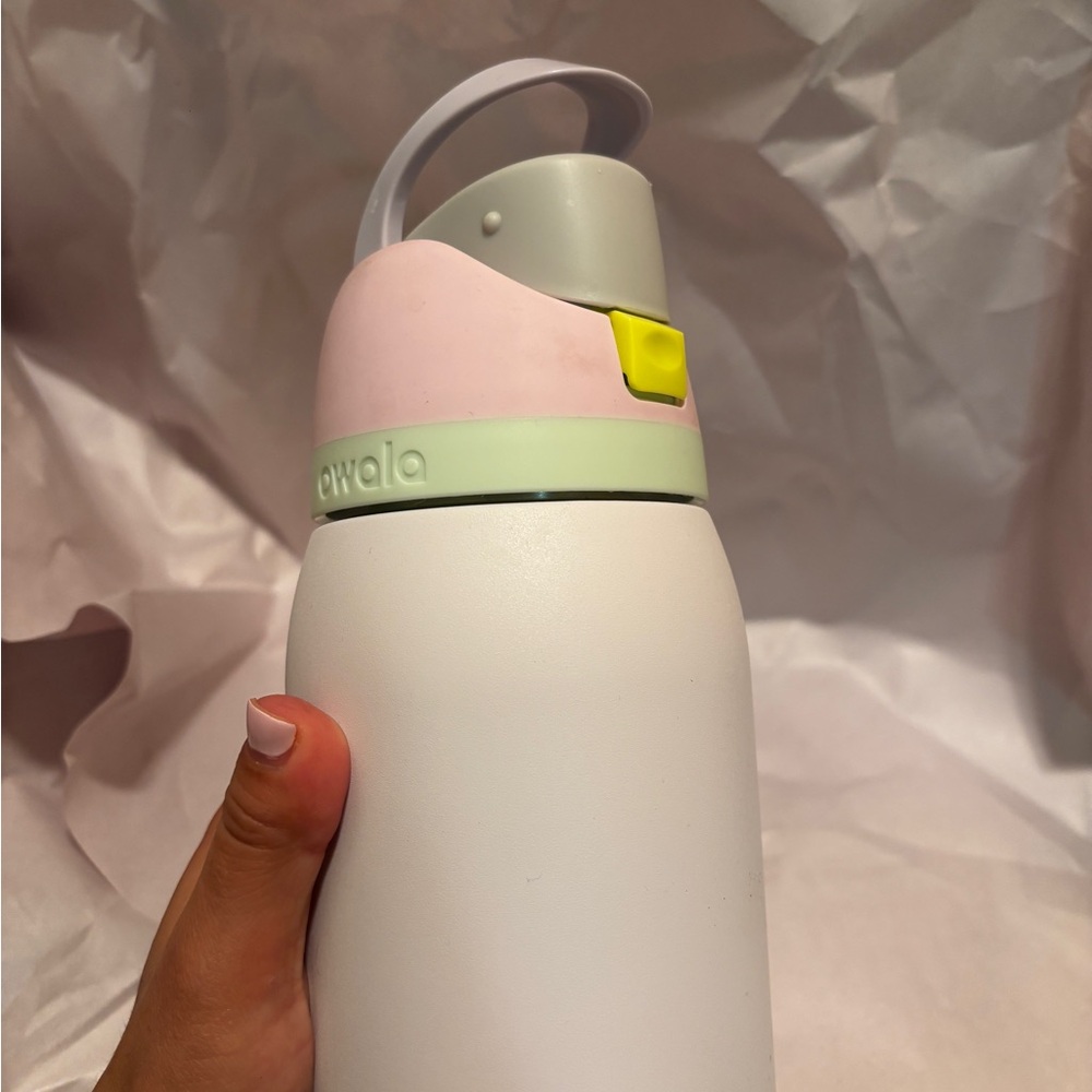 Owala White and Pink Water Bottle